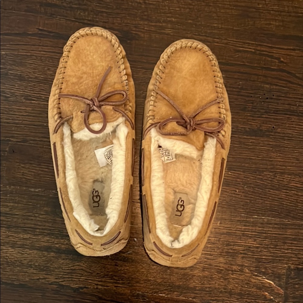 UGG Chestnut Suede Moccasin Slippers